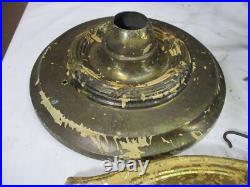 Lot Antique Ceiling Light Lamp Chandelier Gas & Electric Brass Cast Iron Parts