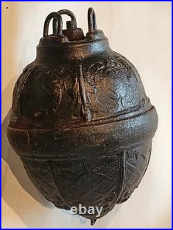 Lot Antique Victorian Hanging Oil Kerosene Lamp Counter Weight Cast Iron parts