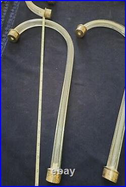 Lot Of 2 Pieces Murano Glass Arms For Chandelier And Lamp Parts Large