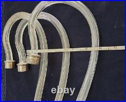 Lot Of 3 Pieces Murano Glass Arms For Chandelier And Lamp Parts Large
