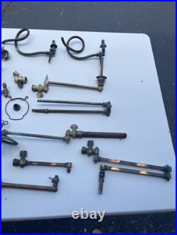 Lot Of 55 PCS Antique Brass Gas Light Wall Sconce Lamp Parts Ornate Victorian