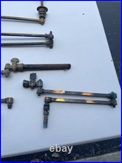 Lot Of 55 PCS Antique Brass Gas Light Wall Sconce Lamp Parts Ornate Victorian