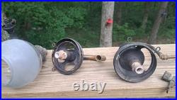 Lot Of Antique Victorian Gas Light Fixtures and Globes Parts And Pieces