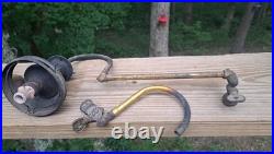Lot Of Antique Victorian Gas Light Fixtures and Globes Parts And Pieces