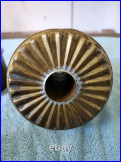 Lot Of Victorian Brass Oil Lamp Fonts c1890s Untested Selling As Is