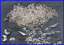 Lot Vintage Glass Crystals Chandelier Lamp Prisms Parts Hanging Drops