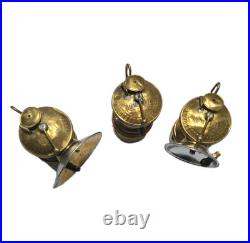 Lot of 3 Vintage Auto-Lite Carbide Miners Brass Lamps Chicago Repair / Parts