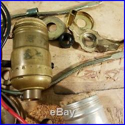 Lot of 82 Electric Lamp Parts Antique Vintage Brass Steel Repair Rod Restoration