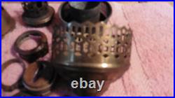 Lot of Various Antique Brass Oil Kerosene Lamp Parts Ring Gallery Flame Spreader