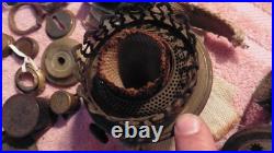 Lot of Various Antique Brass Oil Kerosene Lamp Parts Ring Gallery Flame Spreader