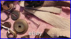 Lot of Various Antique Brass Oil Kerosene Lamp Parts Ring Gallery Flame Spreader