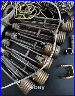 Lot of Vintage CHANDELIER LAMP Center Parts Brass Lightbulb socket