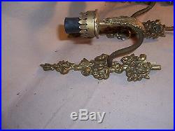 Lot of Vintage Cast Brass Wall Sconce Wall Mount Light Lamp Parts or Repair