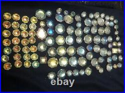 Lot of vintage AB Octagon over 100 pieces for chandeliers and lamps parts