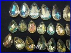 Lot of vintage AB teardrop over 50 pieces for chandeliers and lamps parts