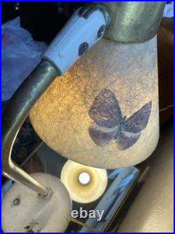 MCM Butterfly Prescolite Swiv-o-Matic Double Gooseneck Lamp With Brass Fittings