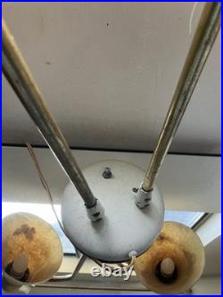 MCM Butterfly Prescolite Swiv-o-Matic Double Gooseneck Lamp With Brass Fittings