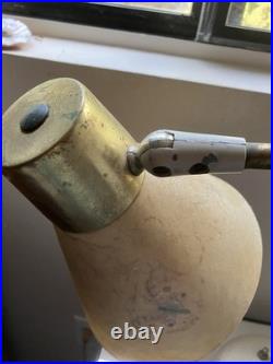 MCM Butterfly Prescolite Swiv-o-Matic Double Gooseneck Lamp With Brass Fittings MCM Butterfly Prescolite Swiv-o-Matic Double Gooseneck Lamp With Brass Fittings