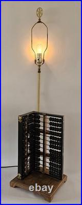 MID Century Chinese Duo- Abacus Lamp Fully Stamped Original Fittings 42×10