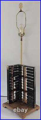 MID Century Chinese Duo- Abacus Lamp Fully Stamped Original Fittings 42×10