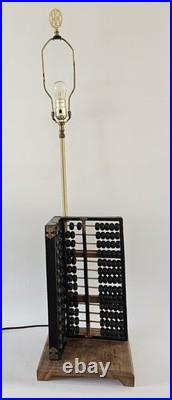 MID Century Chinese Duo- Abacus Lamp Fully Stamped Original Fittings 42×10