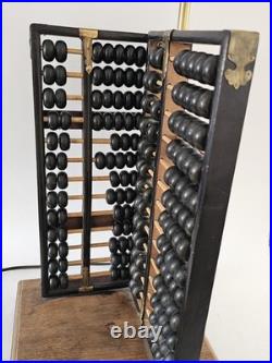 MID Century Chinese Duo- Abacus Lamp Fully Stamped Original Fittings 42×10