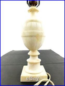Marble Lamp Base 21 Neoclassical Italian Alabaster Deco Style Vtg Parts Repair