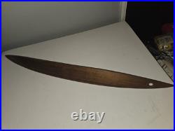 Mid Century Modern Lamp Wooden Pieces 1960s 30 Surfboard Shape Vtg Walnut Parts