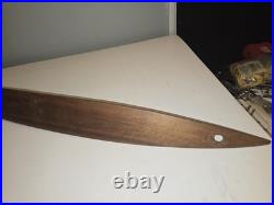 Mid Century Modern Lamp Wooden Pieces 1960s 30 Surfboard Shape Vtg Walnut Parts