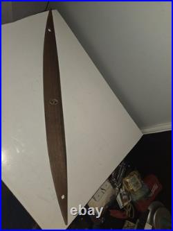 Mid Century Modern Lamp Wooden Pieces 1960s 30 Surfboard Shape Vtg Walnut Parts