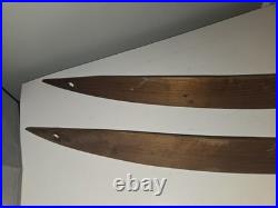 Mid Century Modern Lamp Wooden Pieces 1960s 30 Surfboard Shape Vtg Walnut Parts