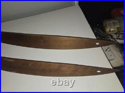 Mid Century Modern Lamp Wooden Pieces 1960s 30 Surfboard Shape Vtg Walnut Parts