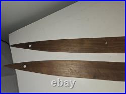 Mid Century Modern Lamp Wooden Pieces 1960s 30 Surfboard Shape Vtg Walnut Parts