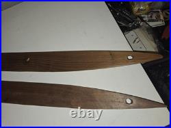 Mid Century Modern Lamp Wooden Pieces 1960s 30 Surfboard Shape Vtg Walnut Parts