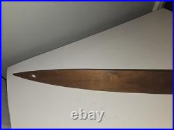 Mid Century Modern Lamp Wooden Pieces 1960s 30 Surfboard Shape Vtg Walnut Parts