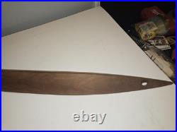 Mid Century Modern Lamp Wooden Pieces 1960s 30 Surfboard Shape Vtg Walnut Parts