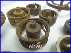 Mixed Antique Lot Old Brass Iron Metal Gas Lamp Parts Fixtures Lighting Mounts