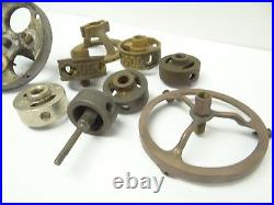 Mixed Antique Lot Old Brass Iron Metal Gas Lamp Parts Fixtures Lighting Mounts
