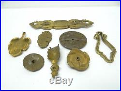 Mixed Antique Vintage Lot Old Kraft Italy Floral Decorative Lamp Parts Finials