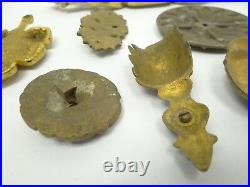 Mixed Antique Vintage Lot Old Kraft Italy Floral Decorative Lamp Parts Finials