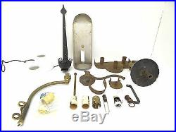 Mixed Vintage Lot Brass Metal Light Fixture Floor Lamp Sconces Shades Parts Used