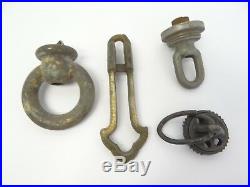 Mixed Vintage Lot Brass Metal Light Fixture Parts Lamp Finials Toppers Hoops
