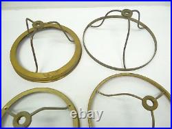 Mixed Vintage Lot Old Brass & Metal Lamp Shade Holders Brackets Parts Hardware