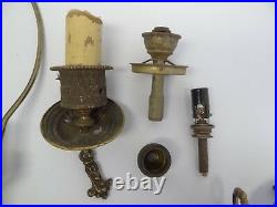 Mixed Vintage Lot Used Electric Light Fixture Sockets Table Lamp Sconce Parts
