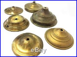 Mixed Vintage Lot Used Lamp Parts Canopies Brass Metal Lighting Hardware