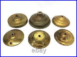 Mixed Vintage Lot Used Lamp Parts Canopies Brass Metal Lighting Hardware