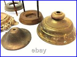 Mixed Vintage Lot Used Plaster Weighted Lamp Bases 9208 1971 L&L WMC Parts Light