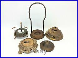 Mixed Vintage Lot Used Plaster Weighted Lamp Bases 9208 1971 L&L WMC Parts Light