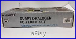 NEW 2 Vintage RALLY Quartz-Halogen Fog lights Bumper Mount Chrome lamps 5.5 x 3