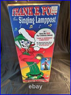 NEW SEALED Vintage Telco Frank E. Post Animated Christmas Singing Lamp Post 1997